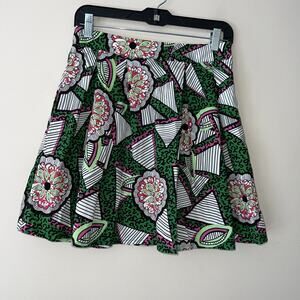 BERNA A-Line Skirt Green Pink Geometric Women’s Size Made in Italy No size Small